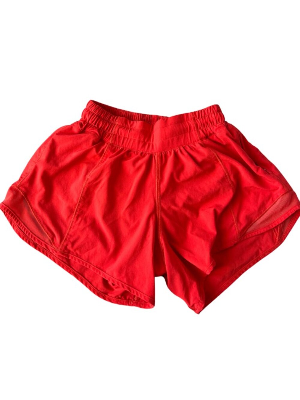 Bright Orange/Red Lululemon Hottie Hot shorts